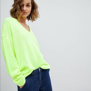 ASOS Oversized Fluro V Neck Sweater